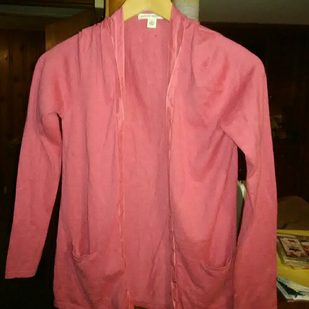 Small BR open front sweater